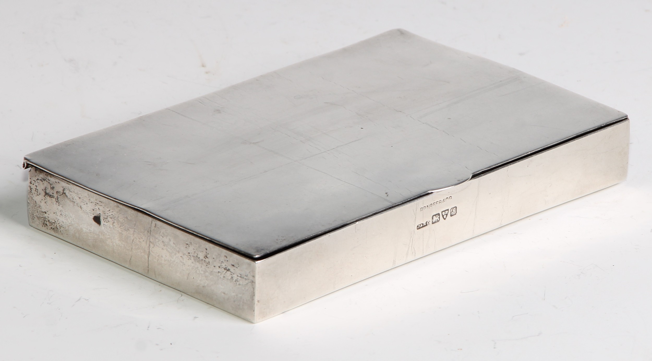 An unusual Edwardian silver rectangular patent box, possibly an artist’s paint box, quite plain, - Image 3 of 4