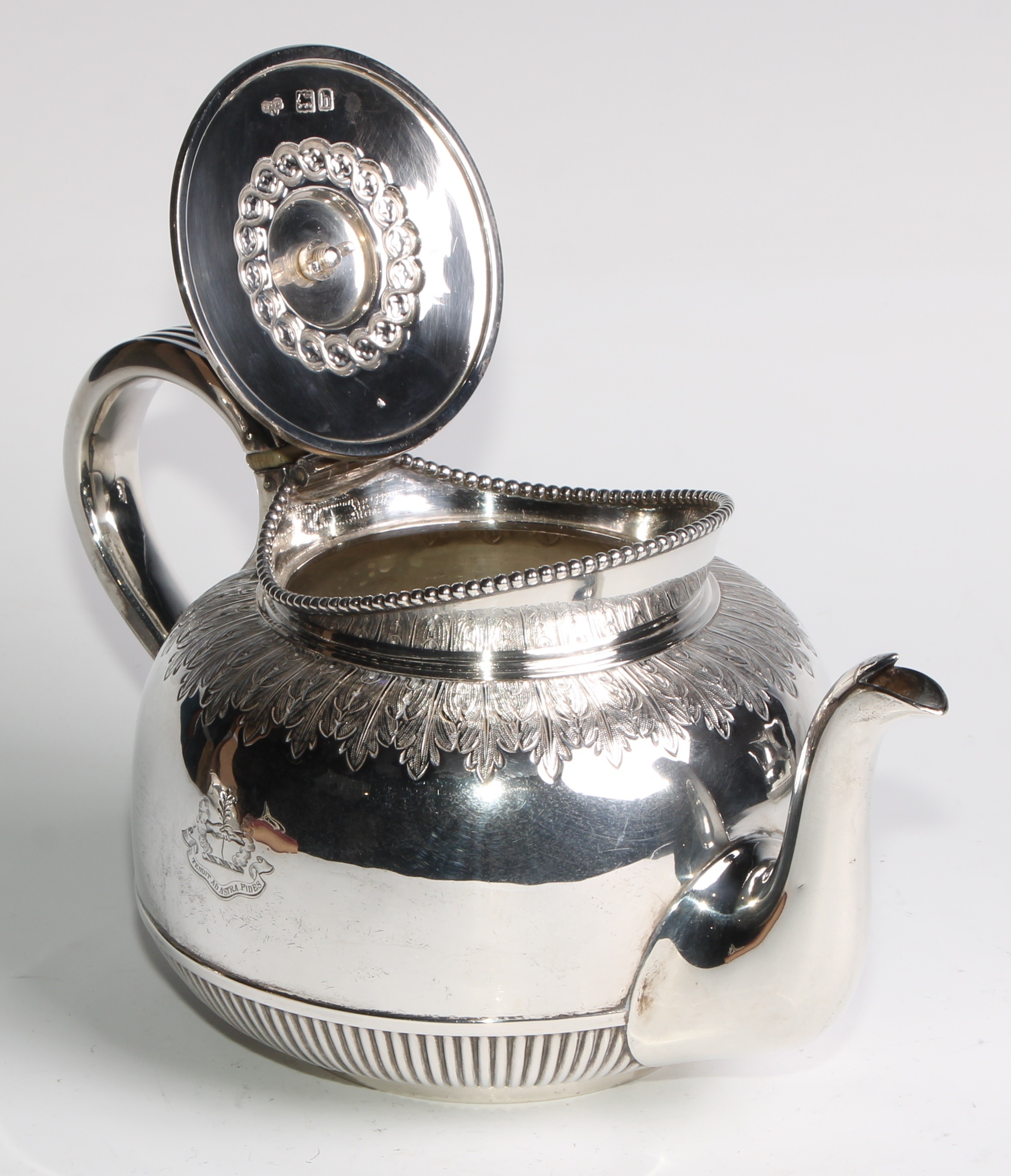 A late Victorian/Edwardian silver six piece Cape pattern tea and coffee service, comprising - Image 15 of 29