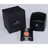 A Tag Heuer Formula 1 Lewis Hamilton stainless steel wristwatch, orange dial, stainless steel