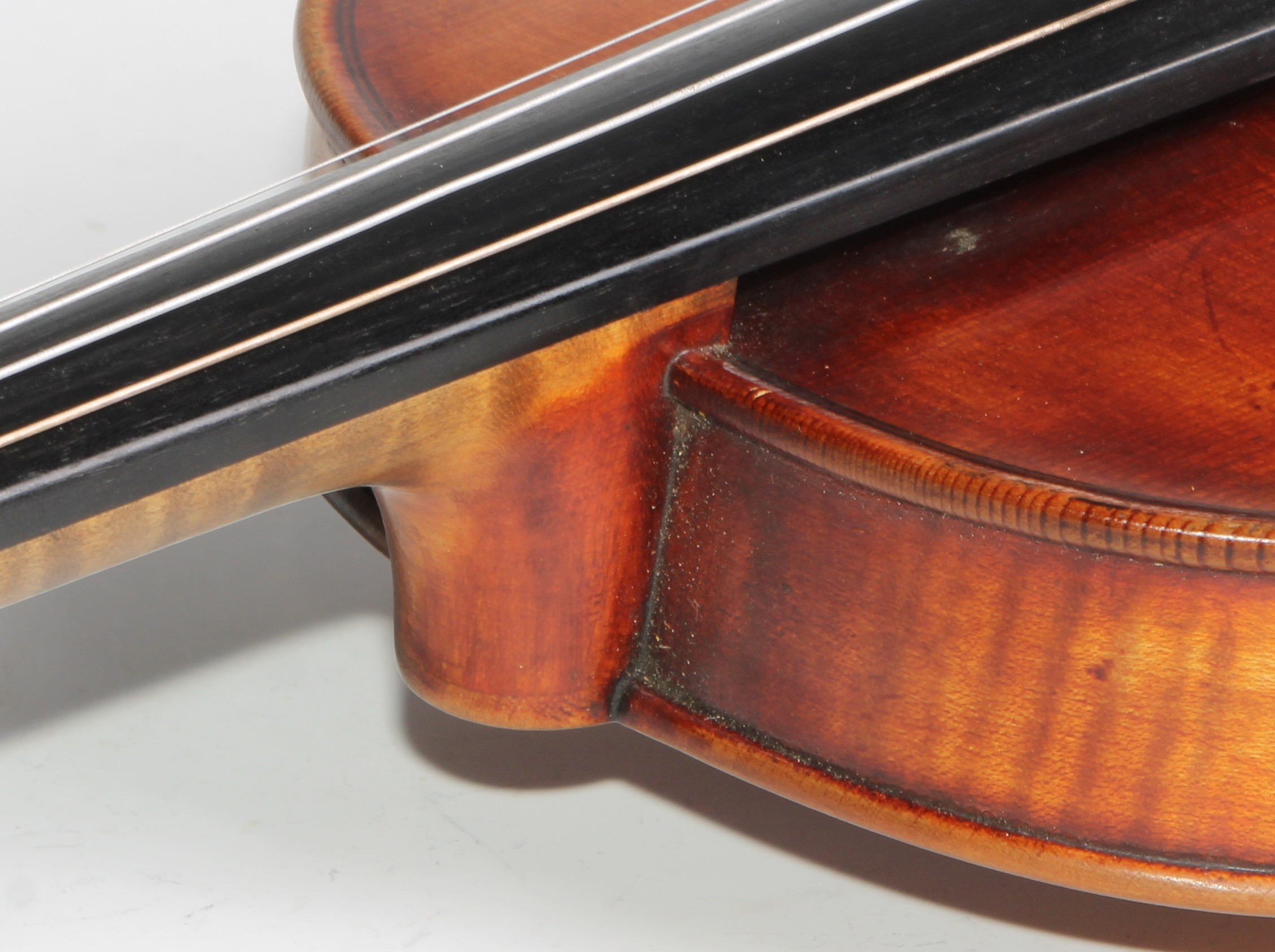 An Austrian violin, the one-piece back 60cm excluding button, paper label, Martinus Stoss, fecit - Image 5 of 15