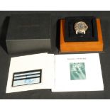 A Baume & Mercier 18ct gold and titanium Capeland S XL chronograph wristwatch, No 3574469, stainless