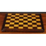 A George/William IV rosewood and maple chess board, 31cm wide, c.1830