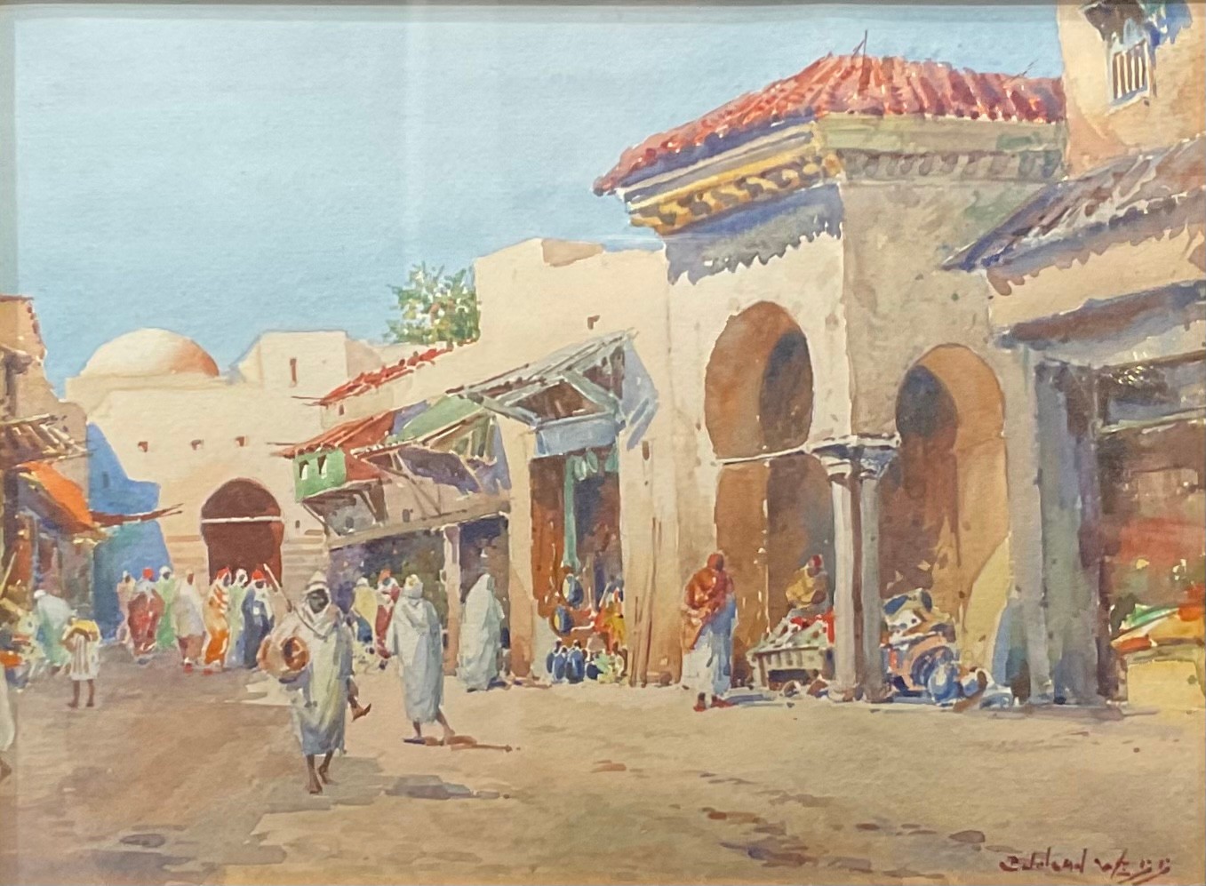 Duncan Webb (Orientalist School 19th century) A pair, A Street in Cairo and A Street in Tunis - Image 4 of 8