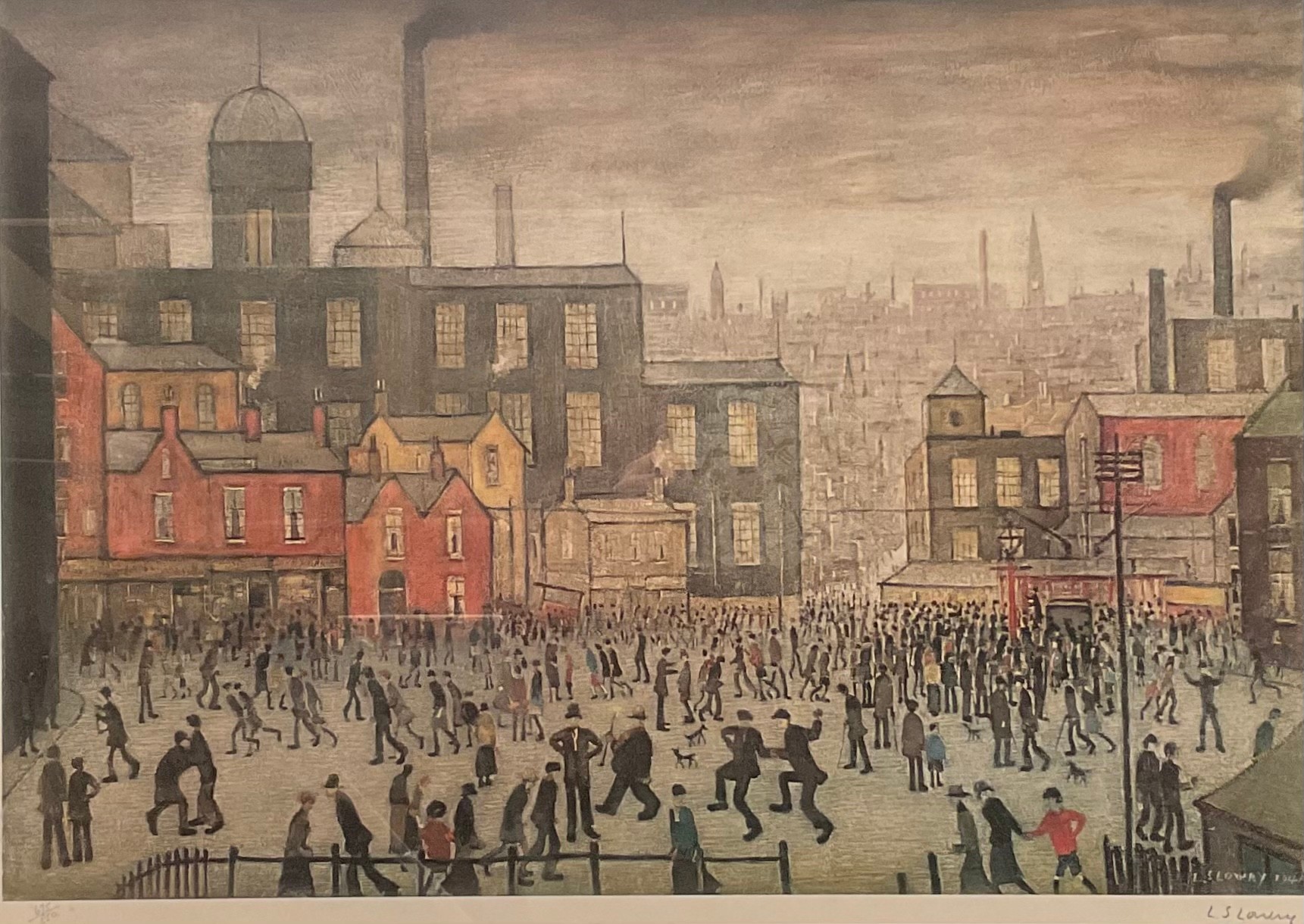 Laurence Stephen Lowry (1887 - 1976), by and after, Our Town, a limited edition colour print,