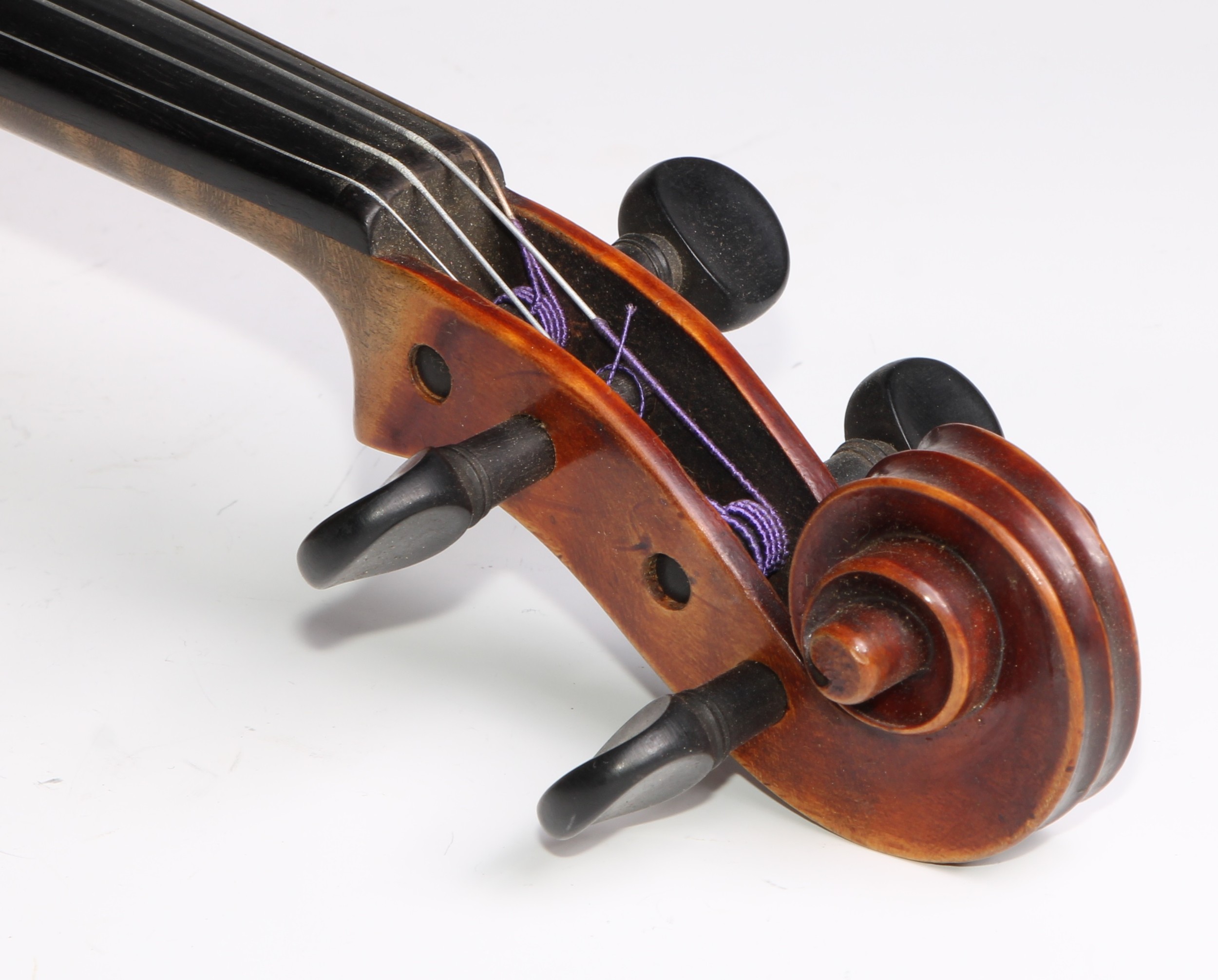 An Austrian violin, the one-piece back 60cm excluding button, paper label, Martinus Stoss, fecit - Image 11 of 15