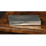 An unusual Edwardian silver rectangular patent box, possibly an artist’s paint box, quite plain,