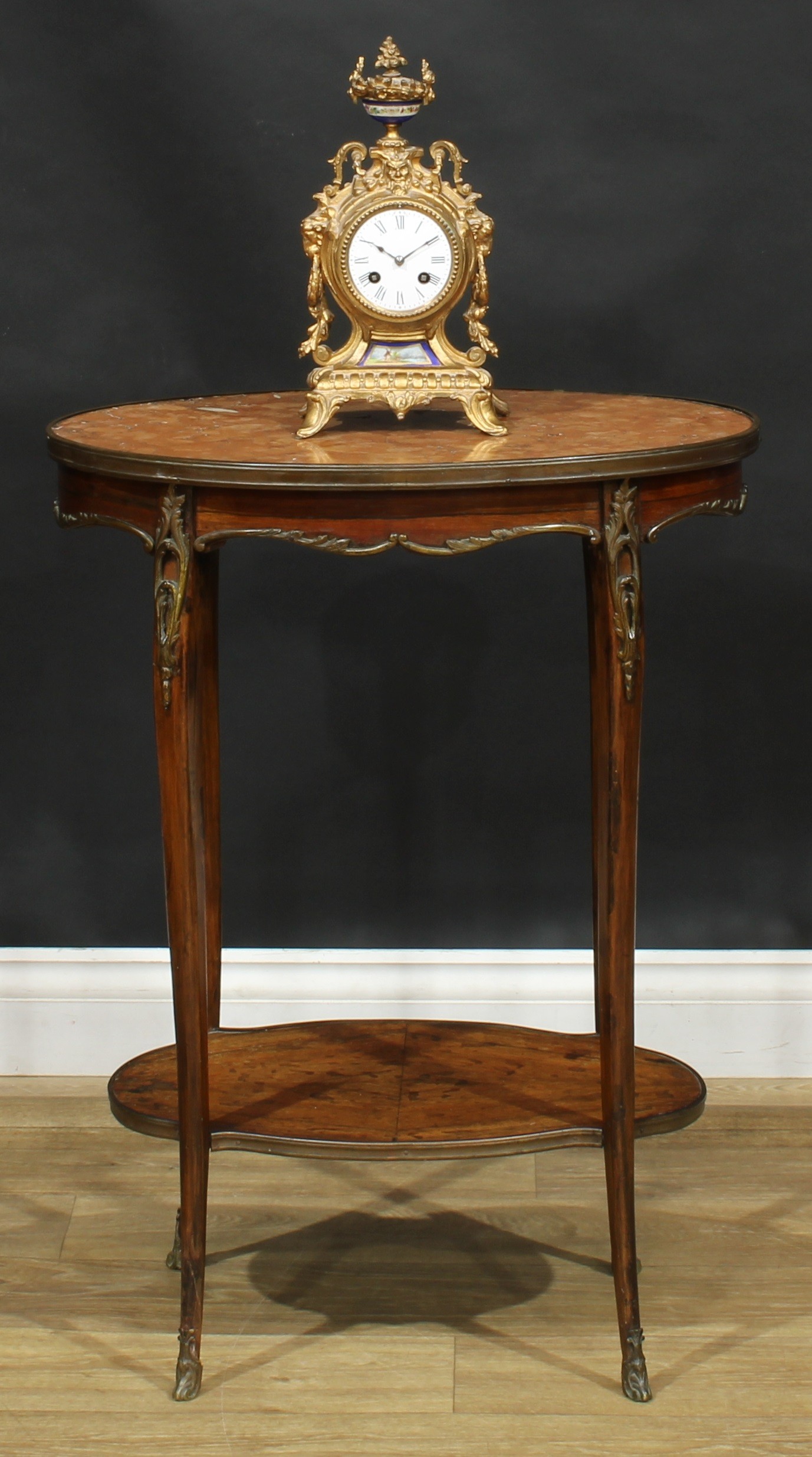A 19th century French gilt metal mounted rosewood occasional table, in the Louis Revival XV taste,