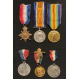 WW1 British 1914-15 Star, War Medal and Victory medal to 35599 Gnr. G Matthews, RGA complete with