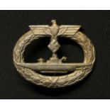 WW2 Third Reich U-boot Kriegsabzeichen - U-Boat War Badge. No makers mark.