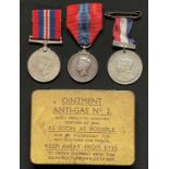 WW2 British War Medal, GR VI Faithful Service medal to Thomas Hooper White and a commemorative GR VI