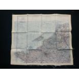 WW2 British RAF Silk Escape Map of France Code letter C/D.