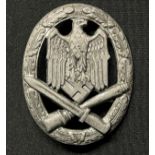 WW2 Third Reich Allgemeines Sturmabzeichen - General Assault Badge. Zink. Ball hinge. No makers