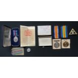 WW1 British War Medal and Victory Medal to 21218 A Cpl H H Brake, R.A.M.C complete in original box