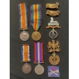 WW1 British Medal Group and Silver War Badge to 43732 Pte William Tagg, Lincolnshire Regt comprising