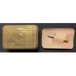 WW1 British Princess Mary's Gift Tin 1914 complete with card insert holding bullet pencil. Headstamp