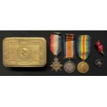 WW1 British Medal Group comprising of 1914-15 Star, British War Medal and Victory Medal to 13407 Pte