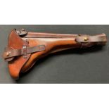 Reproduction WW1 Imperial German Artillery Luger 08 Pistol Holster and wooden shoulder stock rig