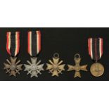 WW2 Third Reich Kriegsverdienstkreuz War Merit Cross Collection to include: Kriegsverdienstkreuz 2.