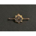 WW2 British Royal Army Service Corps 9ct Gold and Enamel Sweetheart booch weight 4.84 grams,