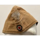 Reproduction Luftwaffe Tropical Cap with insignia. Maker marked "August Schellenberg 1942". Size 60.