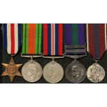 WW2 British Medal Group to 14444623 Pte J Quilton, Sherwood Foresters comprising of France & Germany