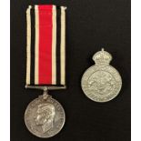 WW2 British Special Constabulary Faithful Service Medal to Walter J Town, complete with ribbon and