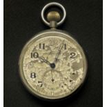WW2 British RAF Navigators pocket watch by Jaeger Le Coultre. Reverse marked with WD Broad Arrow