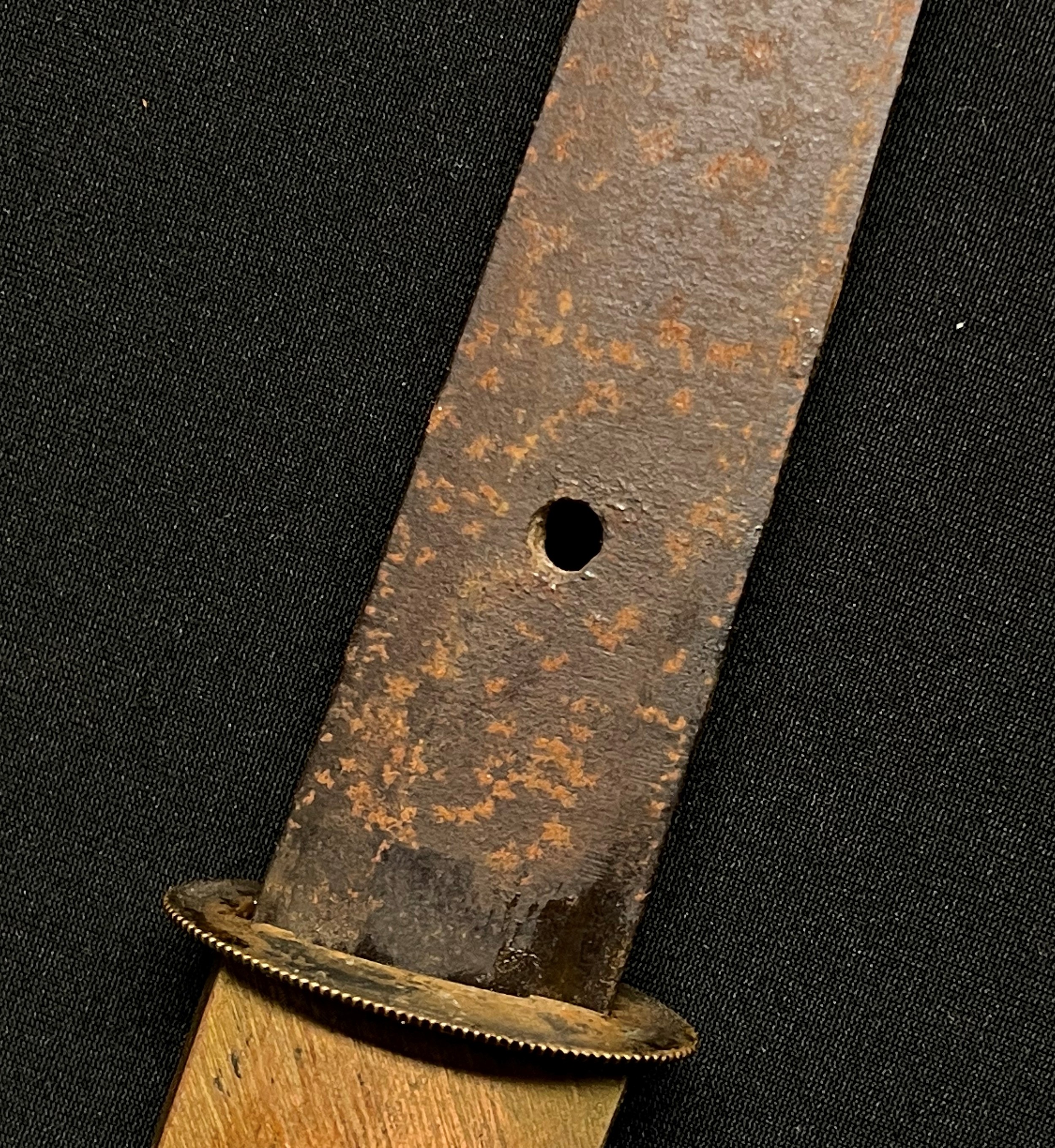 Japanese Katana with single edged blade 640mm in length. Tang is signed. Two holes to tang. - Image 36 of 37
