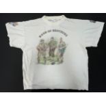 Band of Brothers Cast & Crew T Shirt. Size XL. Worn by the late Gary Howard when working on the