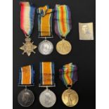 WW1 British Medals collection to include: 1914-15 Star, British War Medal and Victory Medal to