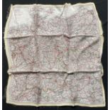 WW2 British RAF Silk Escape Map of Germany. Code letter A. Single Sided Map.