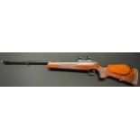 Theoben .177 Air Rifle. No serial number. 500mm long barrel. No iron sights. Fitted with mounts