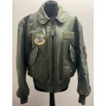 USAF Jacket, Flyers, Cold Weather , 45/P. Size large. Complete with Strategic Air Command Patch to