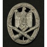 WW2 Third Reich Allgemeines Sturmabzeichen - General Assault Badge. Zink. Maker marked Assmann along