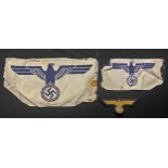 WW2 Third Reich Kriegsmarine Bevo breast eagle in unissued condition: Large size sports vest eagle