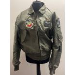 USAF Jacket, Flyers, Mens, Summer Type CWU -36P. Large size, 42-44 inch chest. Complete with