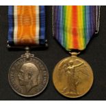 WW1 British War Medal and Victory Medal to 53007 Pte JA Cooke, Lincolnshire Regiment complete with