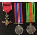 WW2 British War Medal 1939-45 and Defence Medal complete with ribbons and in box of issue to Mr