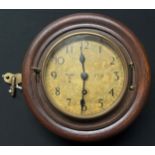 Reproduction KM Wall Clock. Wooden case 247mm in diameter. Dial 155mm in diameter. Complete with