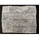 WW2 British RAF Silk Escape and Evasion Map of Germany, single sided, ref 9U.