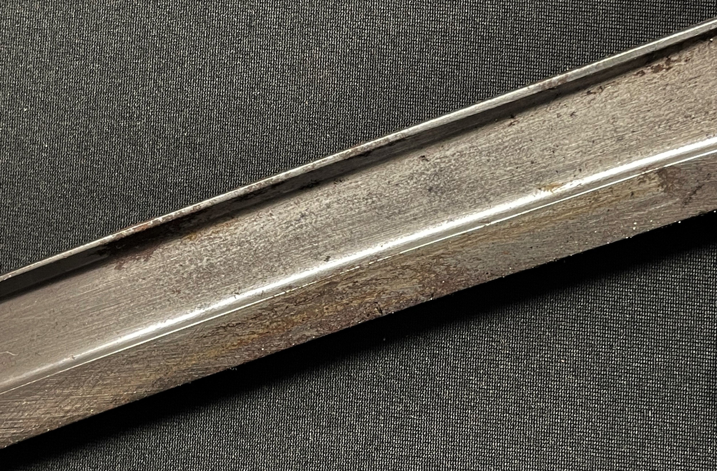 French 1866 Pattern Chassepot Bayonet with single edged fullered blade 574mm in length. Maker marked - Image 6 of 24