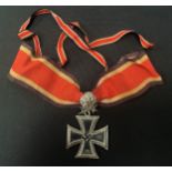Reproduction Knights Cross of the Iron Cross 1939 with Oakleaves and Swords, complete with ribbon