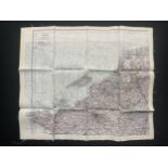 WW2 British RAF Silk Escape Map of France Code letter C/D.