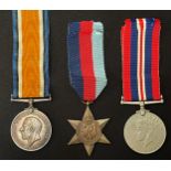 WW1 British War Medal to GS-52231 Cpl. JA Hall, Royal Fusiliers. Complete with original ribbon.