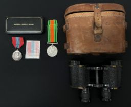 WW2 British Defence Medal, cased Imperial Service Medal named to Stanley Arthur Harmer and a set