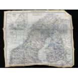 WW2 British RAF Escape and Evasion Silk Map F/G Scandinavia & The Baltic.