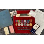 Police Operation Agila Rhodesia and WW2 RNVR Fleet Air Arm Medal group with Flying Log Book to 2nd