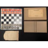 WW2 Third Reich Soldiers Cardboard Travelling Chess Set in original Feldpost Cardboard box.