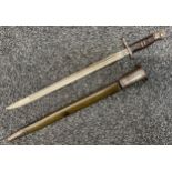WW1 US P17 Bayonet with fullered single edged blade 427mm in length. Maker marked for Winchester and