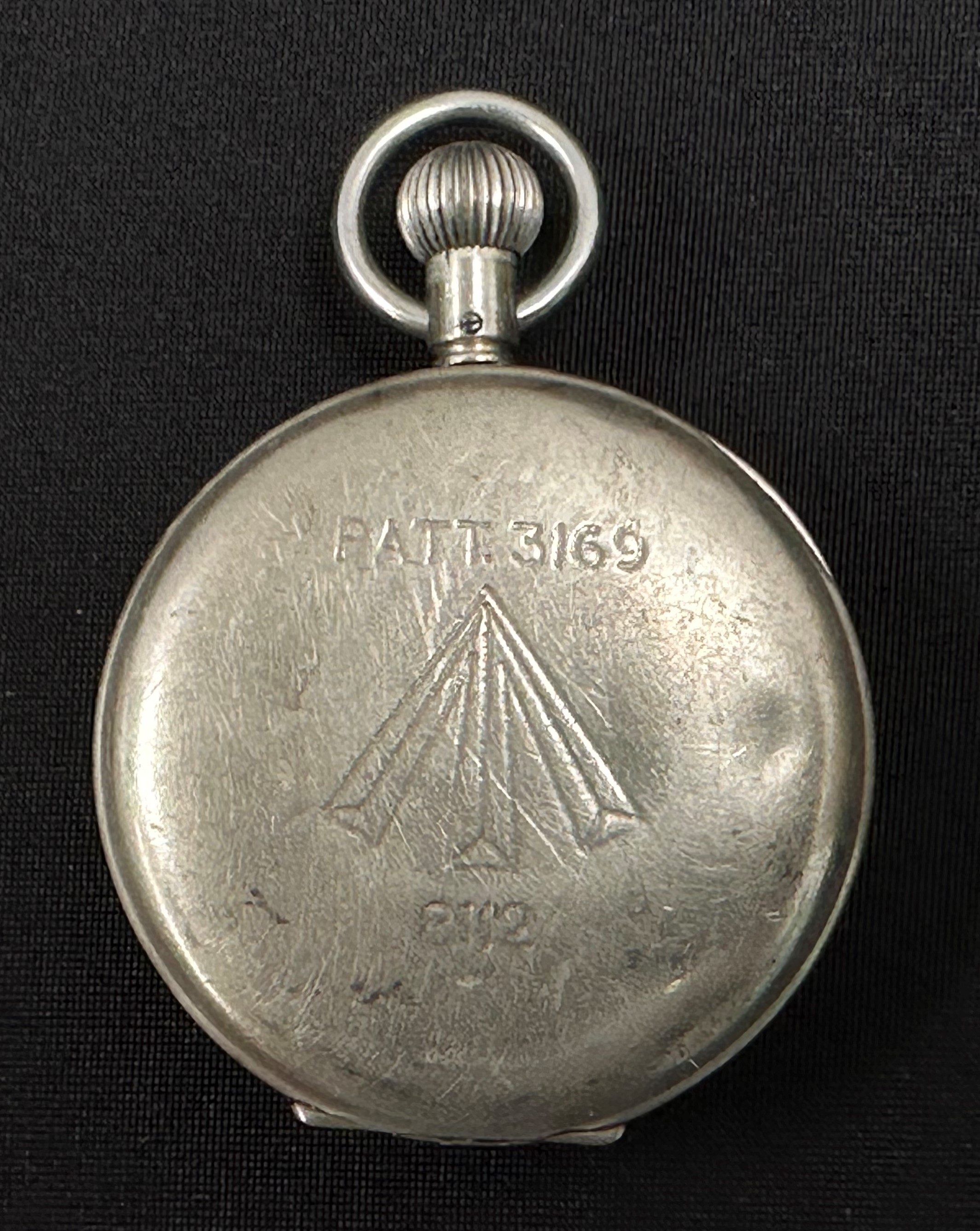 WW2 British Royal Navy Pattern 3169 stopwatch marked with Broad Arrow and 8112 to reverse of case. - Image 2 of 3